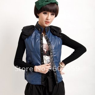 2012 European High quality stylish ladies Brand Single Breasted PU leather jacket,fashion outwear&coat,Asian:M-XL,4 colors,#1181
