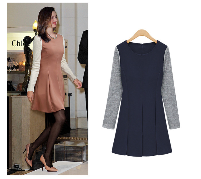 2012 European winter style fashion slim neck zipper dress