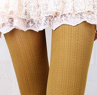 2012 Fall New! 120D Steetstyle ears of wheat knitted fashion sweety tights pantyhose for women Tights pantyhose