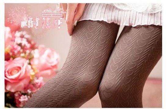 2012 Fall New! (Min.order 15$ mix) 80D Steetstyle heart print fashion sweety tights pantyhose for women Tights pantyhose