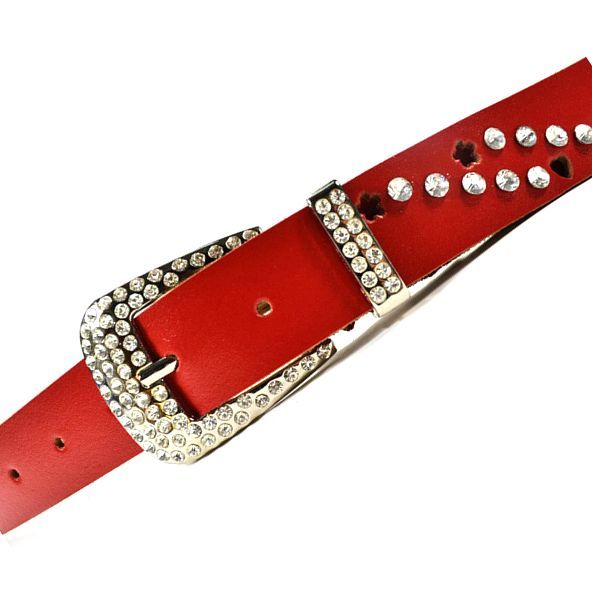 2012 Fashion all-match women's rhinestone belt women's genuine leather belt cutout strap