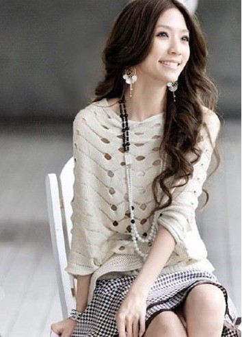 2012 Fashion Batwing Hollow Out Half Sleeve Hoodies Sweatshirts Women Sweaters Tops for Ladies Casual Dress Sweater