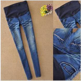 2012 fashion comfortable autumn elastic adjustable waist abdomen denim pregnant/maternity  women's  jeans/pants/trousers,retail