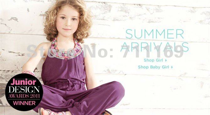 2012 fashion  girls jump suit overall girl summer leggings half length jumpsuit nice clothing