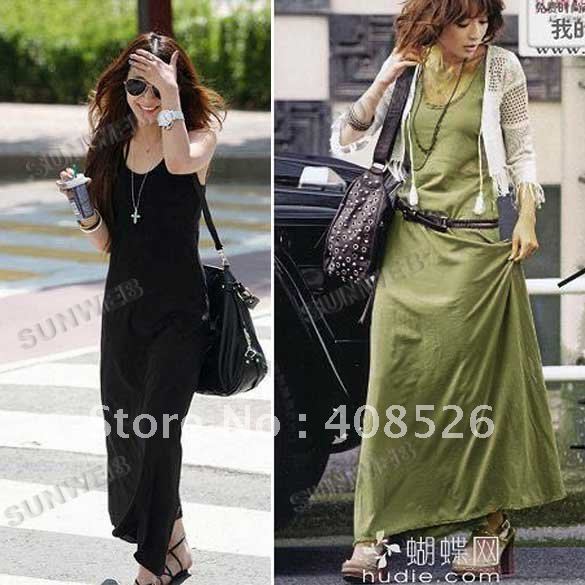 2012 Fashion Lady/Women's SUMMER Strander Vest Maxi Long Dress Sleeveless FREE SHIPPING 3703