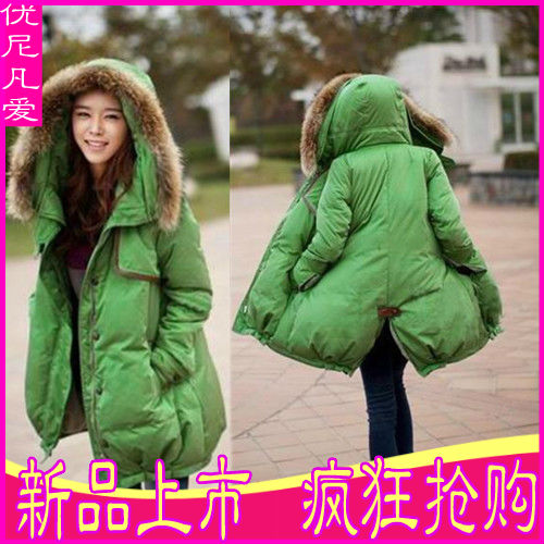 2012 fashion maternity clothing autumn and winter maternity overcoat outerwear maternity cotton-padded jacket fur collar