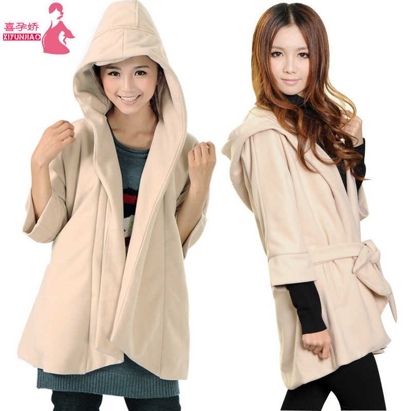 2012 fashion maternity clothing autumn and winter overcoat outerwear top maternity wadded jacket plus size trench