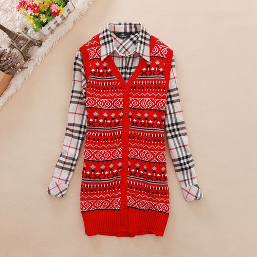 2012 fashion medium-long cardigan V-neck slim women's sweater wool waistcoat sweater vest