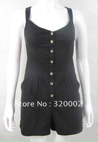 2012  fashion  new style ladies jumpsuit  well looking  summer  dress black simple comfortable  ladies dress