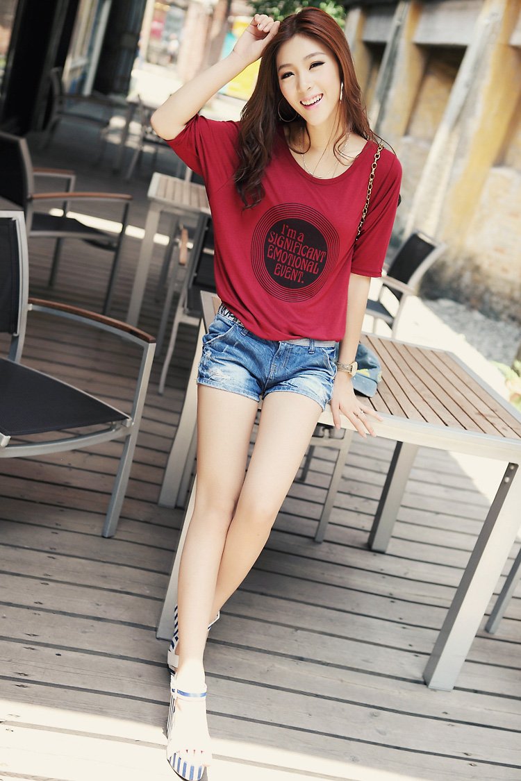 2012 Fashion New Women Jeans Shorts Letter Pattern Casual Slim Denim Shorts FREE SHIPPING