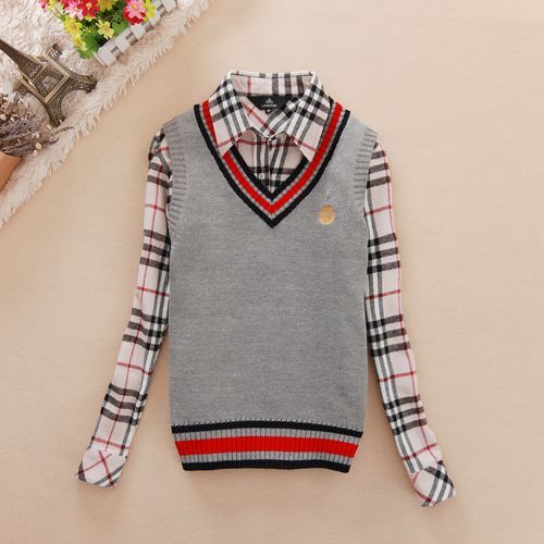 2012 fashion preppy style women's V-neck solid color small sweater vest sweater small wool waistcoat