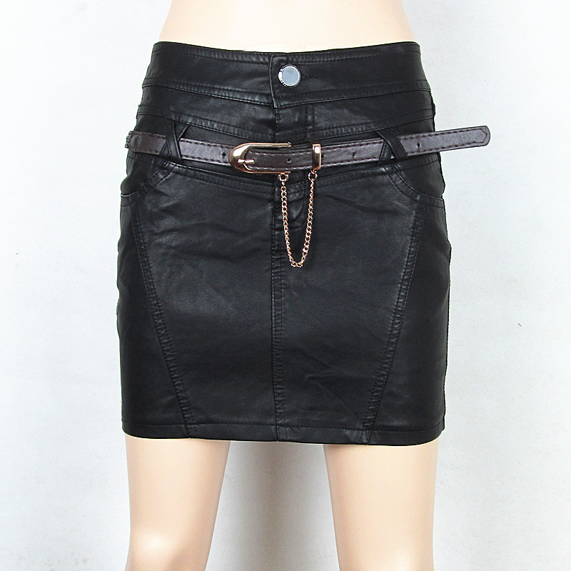 2012 fashion PU short skirt leather skirt sexy slim hip half-length dress boots step skirt professional dress