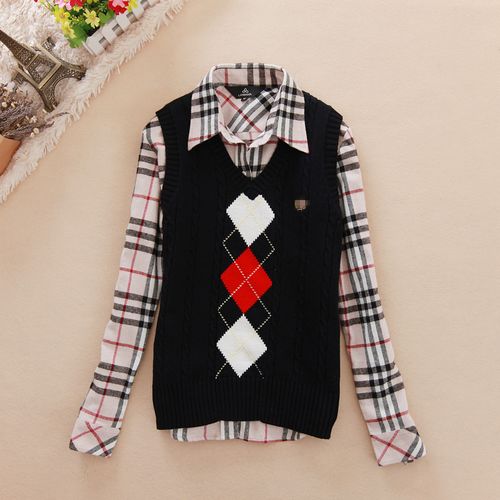 2012 fashion single V-neck slim women's sweater wool waistcoat sweater vest