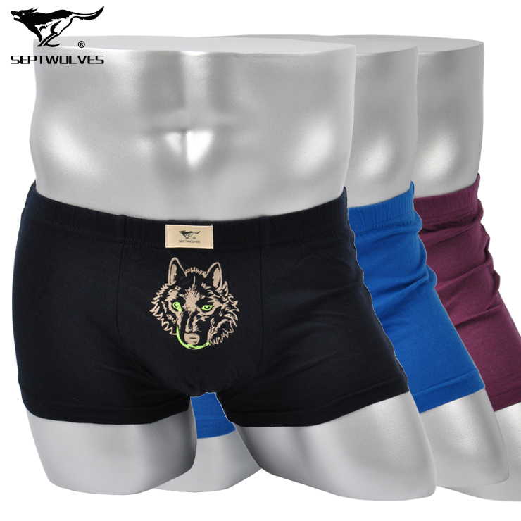 2012 fashion solid color 100% cotton flat feet panties mid waist comfortable type luminous men panties, free shipping