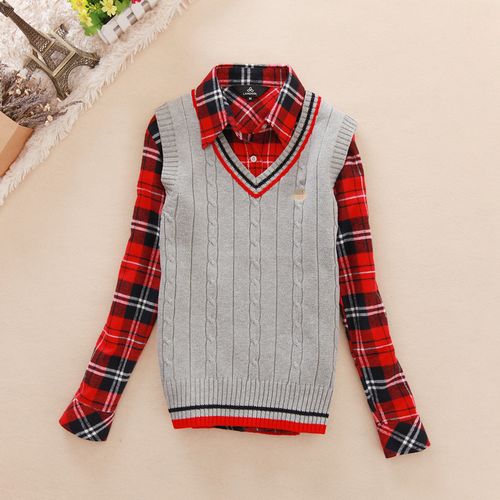 2012 fashion solid color twisted V-neck slim women's sweater wool waistcoat sweater vest 2