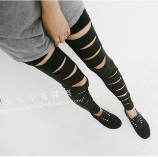 2012 fashion star style all-match faux leather ankle length trousers legging basic trousers accept QIWI Wallet