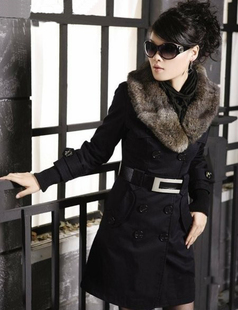 2012 fashion winter gentlewomen medium-long wadded jacket winter thermal