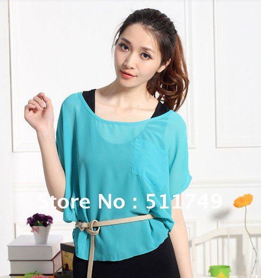 2012 Fashion Women (Min $15,Mix Order),Hot Summer Style,OL Blouse,Free Shipping
