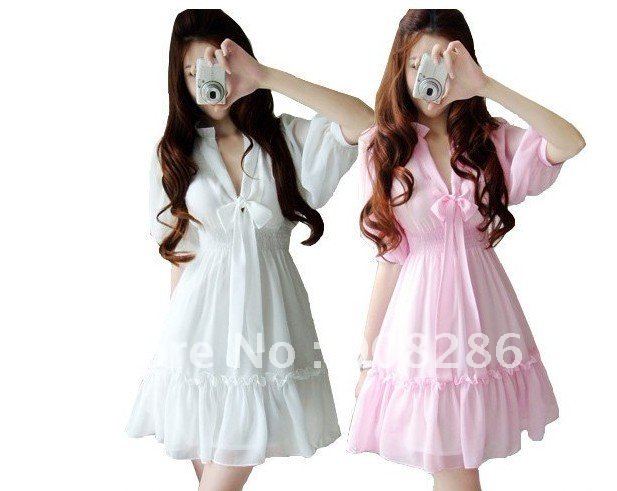 2012 fashion women's chiffon dress/freeshipping