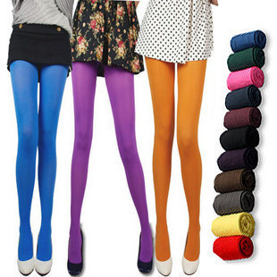 2012 fashion women's velvet candy color pantyhose 120D thickening stovepipe leggings/stockings/tights