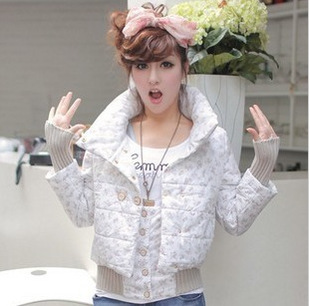 2012 fashion Women thickening cotton-padded jacket slim wadded jacket gentlewomen small cotton-padded jacket short design