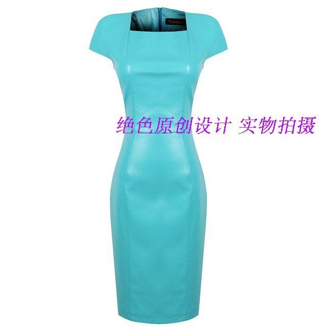 2012 fashionable sexy New England big retro OL female leather skirt