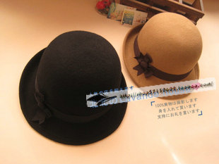 2012 fedoras bow women's wool hat
