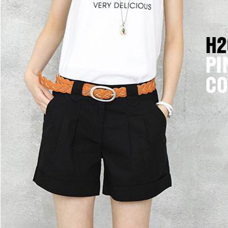 2012 female casual roll-up hem pants plus size loose casual shorts