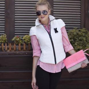 2012 female cotton vest stand collar limited all-match brief
