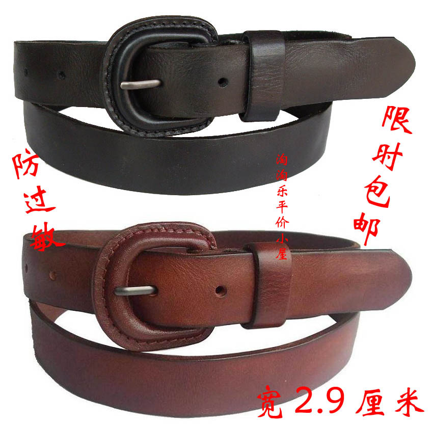 2012 first layer of cowhide belt casual anti-allergic belt anti-allergic strap genuine leather women's strap