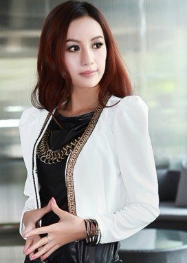 2012 Free ship!wholesale korean Womens Lapel Casual Suits Blazer Jacket Outerwear Coats fashion suits for women white color 06