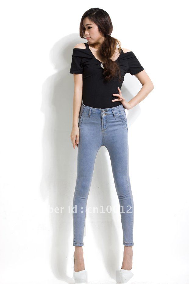 2012 Free Shipping 100% Cotton Denim Jeans Small Harem Pants Fashion FWJ10013