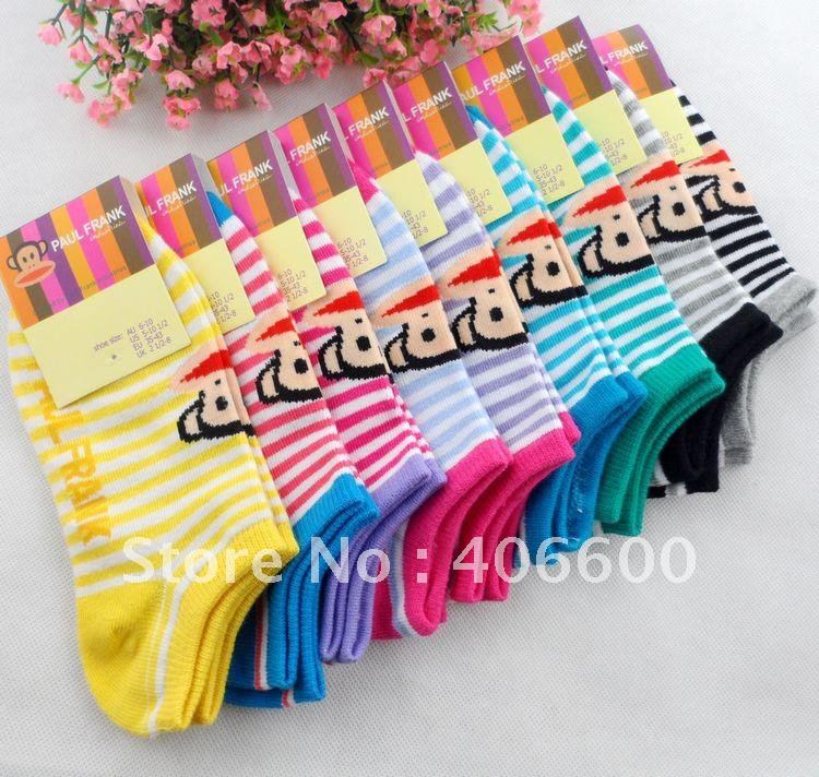 2012 free shipping 8color terry cotton stripe short socks, 10pairs/lot, ladies's ankle socs,cute socks,soft and Sweat absorption