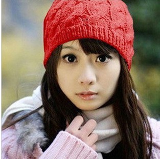 2012 free shipping!!  Autumn Winter Knitting Wool Hat for Women Caps Lady Beanie Knitted Hats Caps, Free Shipping h002