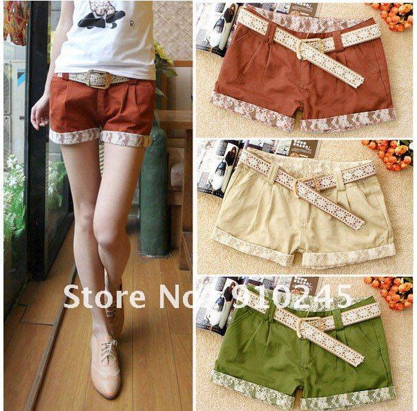 2012  free shipping  Candy color restores ancient ways  hot sale  women's shorts