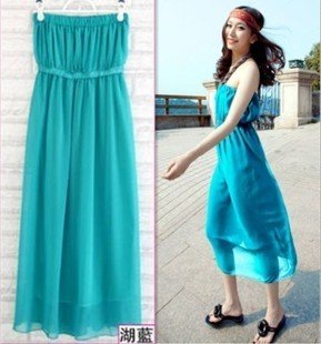 2012 Free shipping hot sale Fashion Sexy women women's Strapless Long Dress 4 color s577