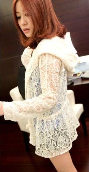 2012 Free shipping hot sale Fashion women lady Bud silk coat hooded collect waist shirt 2 color s605