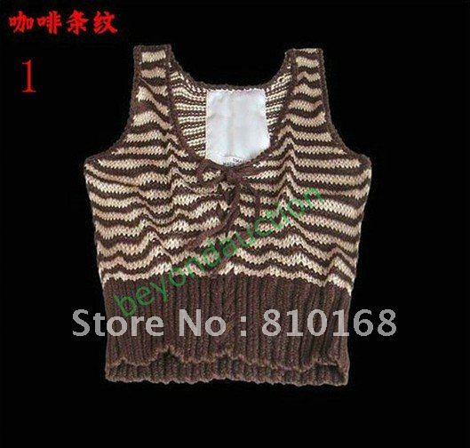 2012 free shipping  hot sale knitted vest women's casual vest fashion cotton vest winter clothes