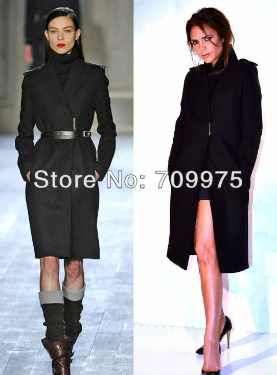 2012 Free Shipping New Arrival V fashion Women's wool coat - Long cashmere outerwear -slim  Winter overcoat outerwear