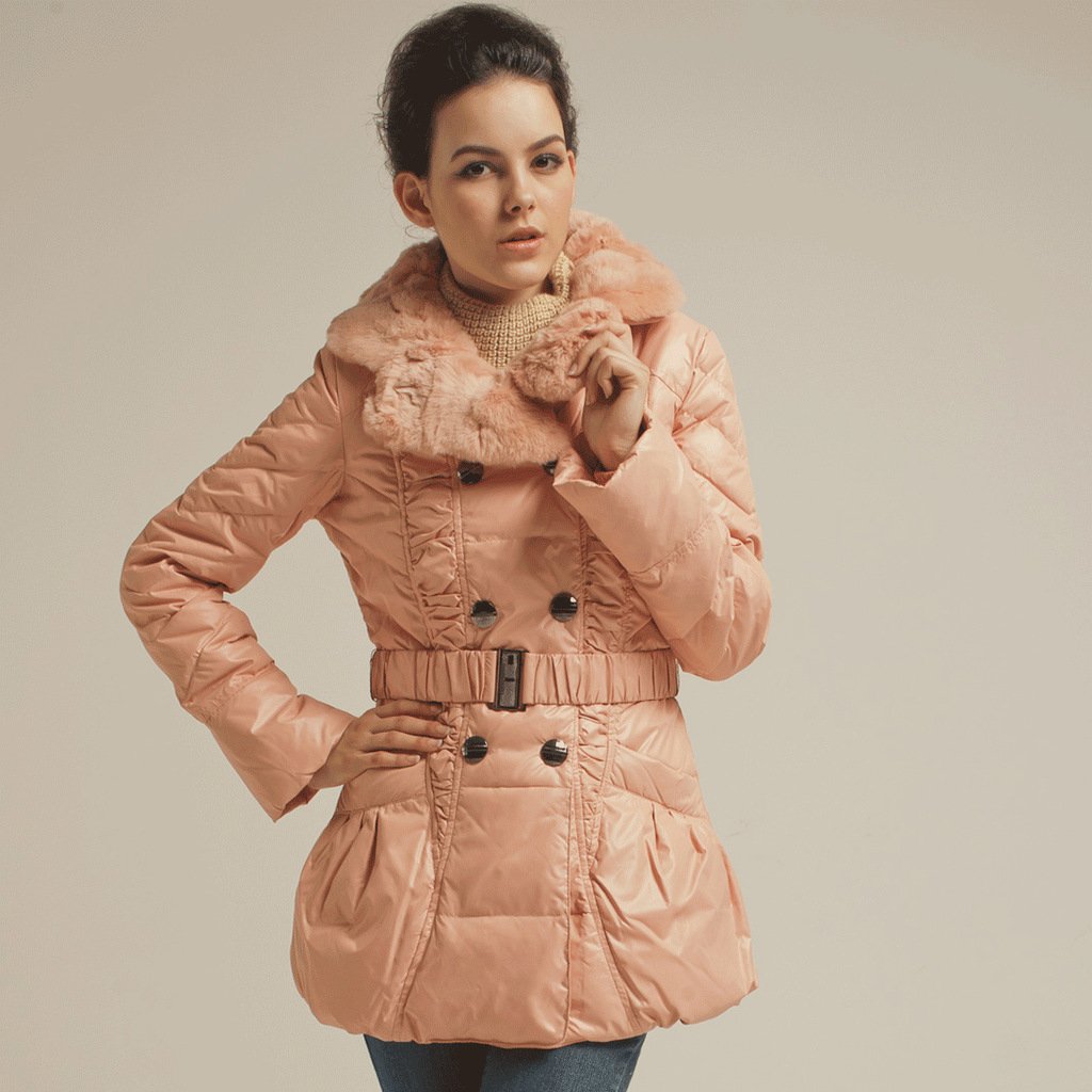 2012 Free Shipping New Style Warm Women's Hoodie Long-sleeve Down Coat Pur Collar Down Jacket