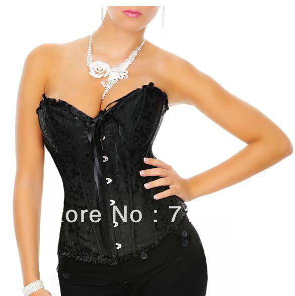 2012 Free Shipping S/M/L/XL Size Sexy Lace Stain Breathable Shaper Wear Sexy Corset Waist Training Corset