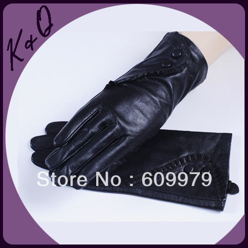 2012 Free Shipping Sheepskin Lady's Leather Mittens Winter Glove GL00921 Size of S, M, L, Manufacturer, Droshipping