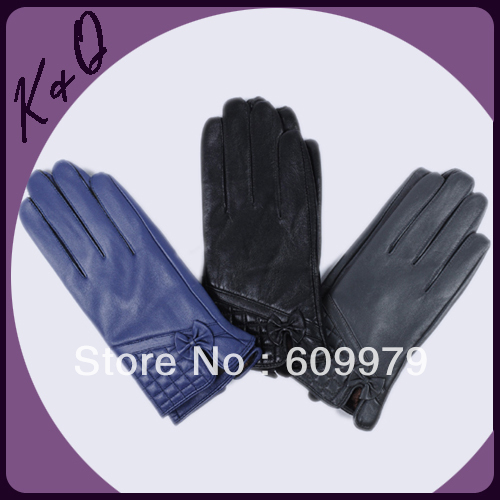 2012 Free Shipping Sheepskin Leather mittens for Women Warm Winter Glove GL00918 Size of S, M, L, Manufacturer, Droshipping