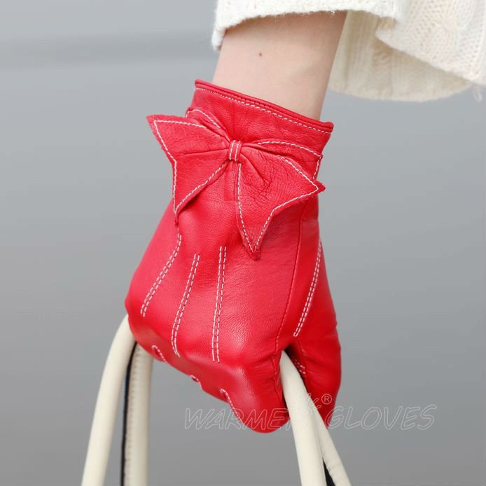 2012 Free Shipping wholesale Ladies' fashion winter leather gloves