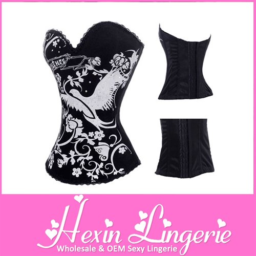 2012 Free Shipping Wholesale Lady's Winter Body Shaper Sexy Overbust Floral Corset LB4267