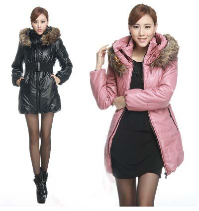 2012 Free Shipping Women Winter Down Cotton Coat Thick Black Pink surcoat clothes Coats Overcoat glengarry cotton-padded clothes