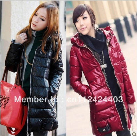 2012 Free Shipping Women Winter Down Cotton Coat Thick surcoat clothes Coats Overcoat Winter Long Jacket Outerwear slim fit