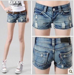 2012 freeshipping summer and autumn shorts female  slim denim women's pants wholesale and retail