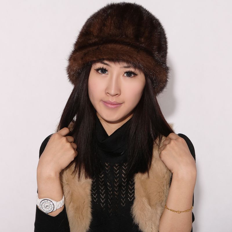 2012 fur hat mink hat women's fur hat mink fedoras