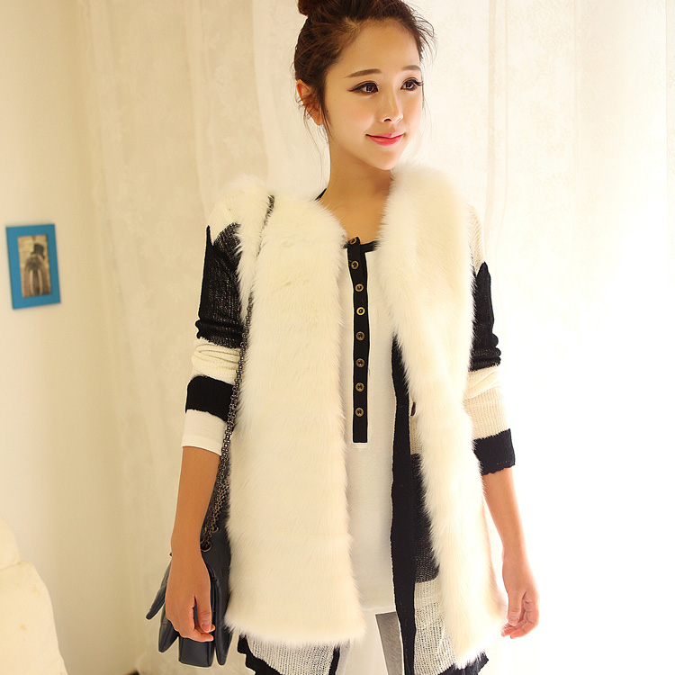 2012 fur vest women's medium-long vest luxury plus size clothing outerwear overcoat
